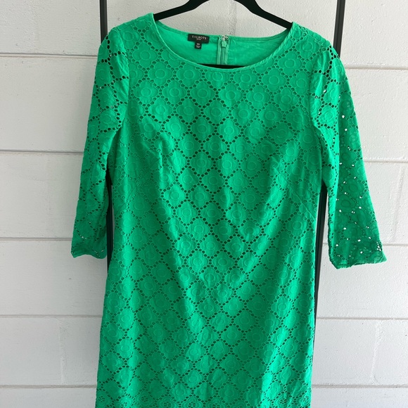 talbots green eyelet dress Eyelet Puff Sleeve Poplin Shirtdress
